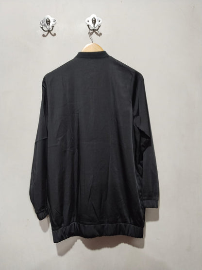 ATMOSPHERE|L|BUST 21|OVERSIZED BLACK BOMBER JACKET