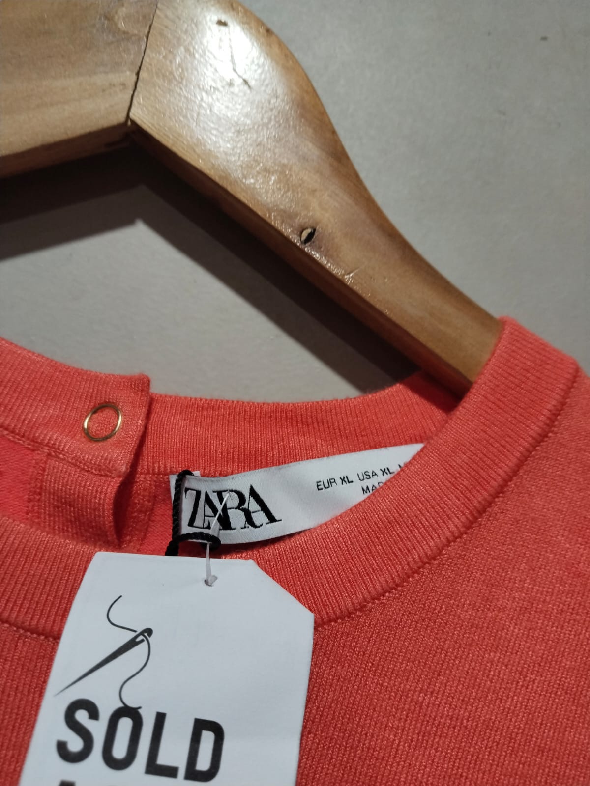 ZARA|L/XL|BUST 18|Sleeveless Knit Top Intense Coral