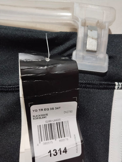 ADIDAS|S|WAIST 26|ESSENTIALS 3-STRIPES 3/4  CAPRI LEGGINGS