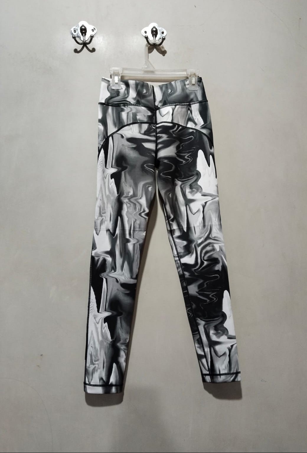 ADIDAS|XS/S|WAIST 24|HYPERGLAM HIGH-RISE MARBLE-PRINT LEGGINGS