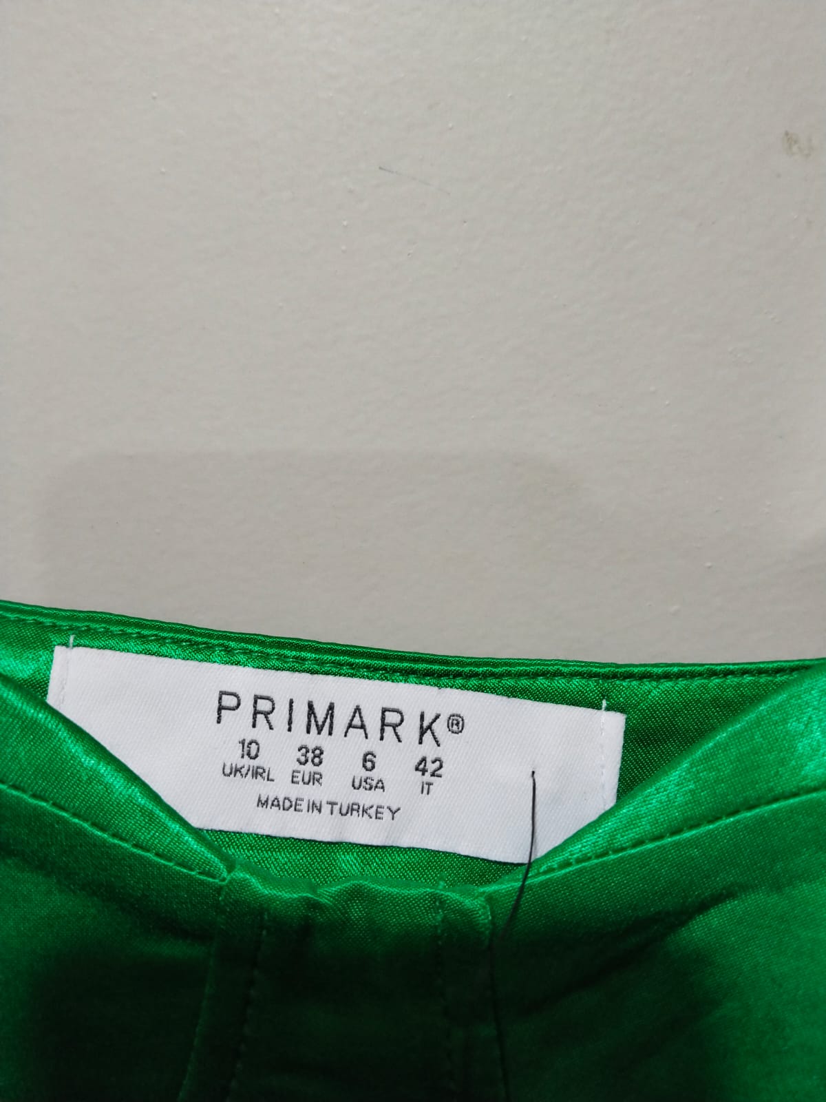 PRIMARK|M|BUST 15|GREEN SATIN THONG BODYSUIT