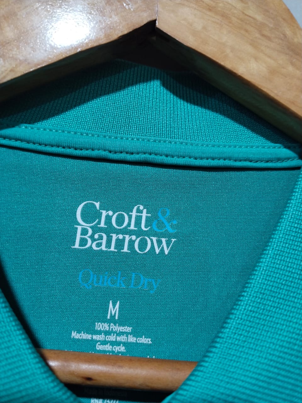 CROFT&BARROW|M|BUST 21|TEAL HEATHERED PERFORMANCE POLO SHIRT