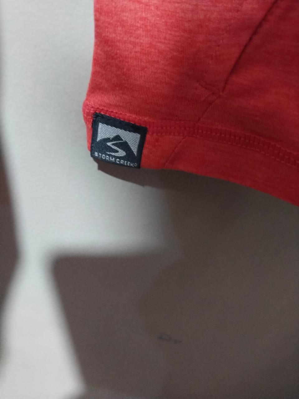 STORM CREEK |M|BUST 18|CORAL HEATHERED CUTTER & BUCK HALF-ZIP PULLOVER