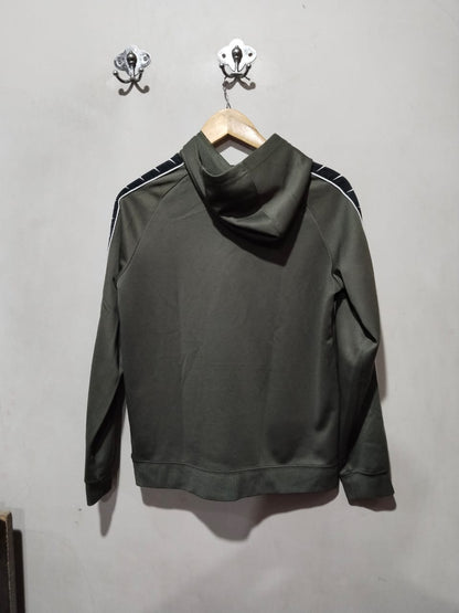 NIKE |XL|BUST 20|BLACK NIKE TAPE LOGO HOODIE