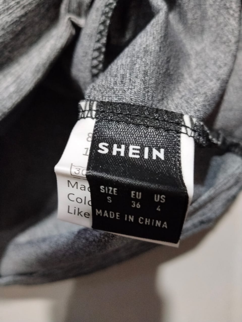 SHEIN |S|BUST 16|Heathered Grey 1/4 Zip Performance Pullover