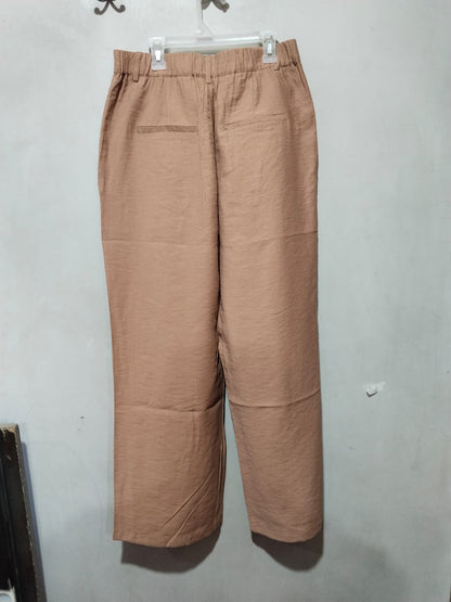 NEXT|L|WAIST 32|Beige Wide Leg Pleated Pants