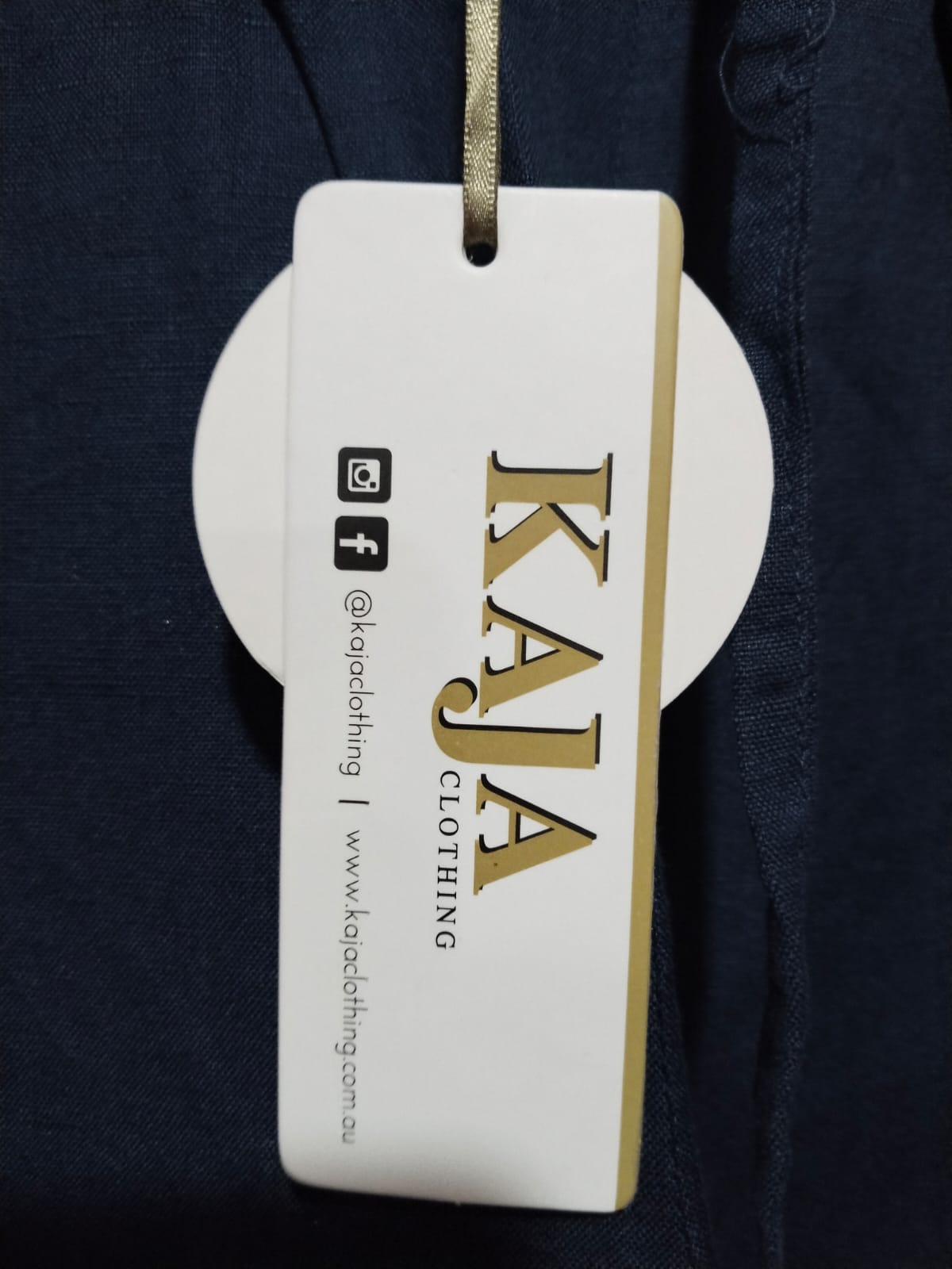 KAJA|M/L|WAIST 30|Navy Blue Wide-Leg Trousers