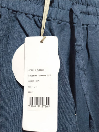 KAJA|M/L|WAIST 30|Navy Blue Wide-Leg Trousers