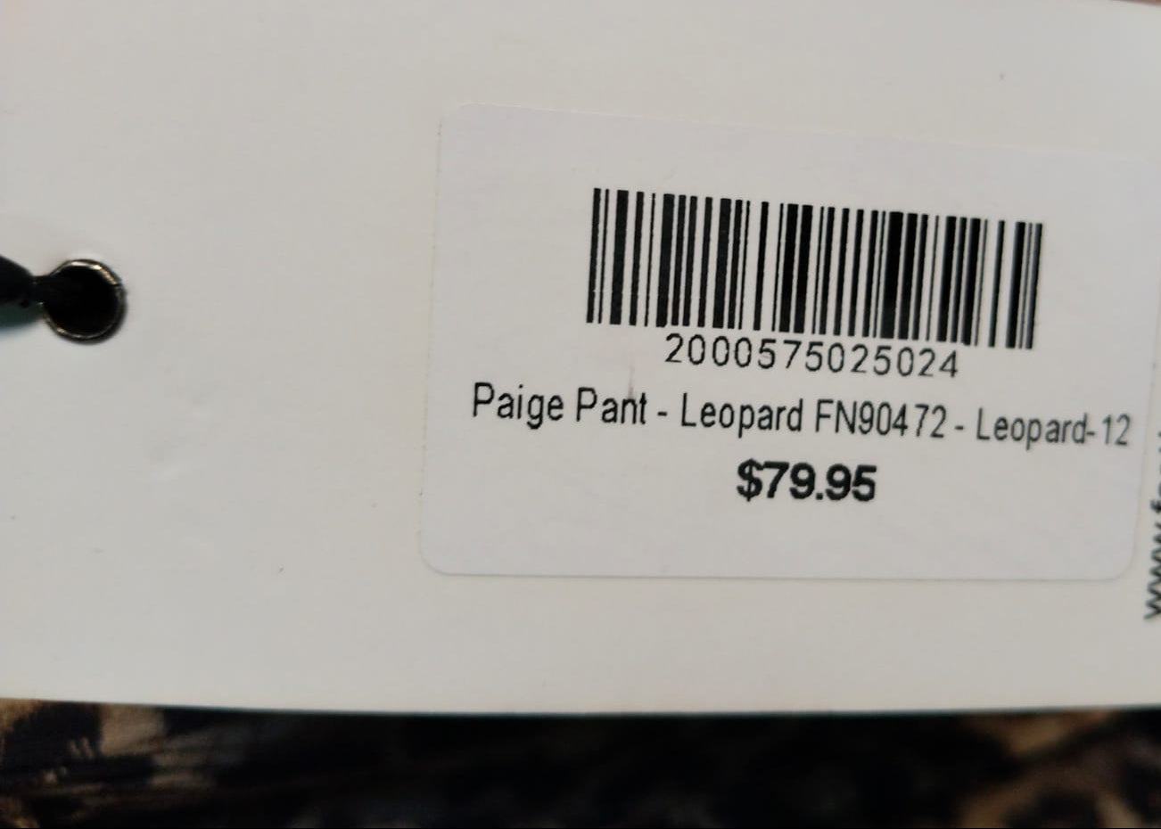 FEATHER NOISE|M|WAIST 28|Leopard Print Wide Leg Pants