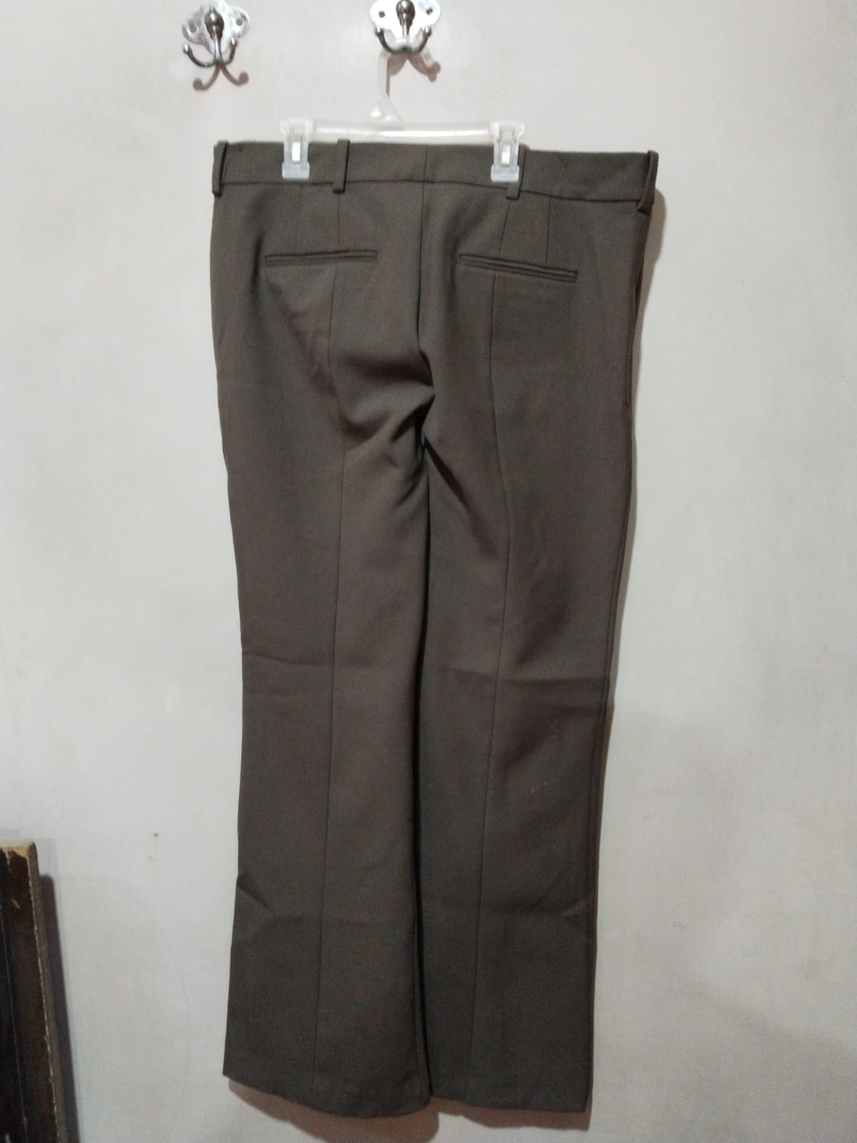 ZARA|L|WAIST 38|Women's Dark Green Flared Trousers