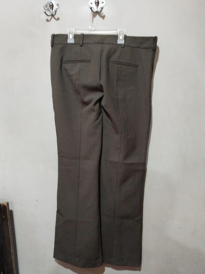 ZARA|L|WAIST 38|Women's Dark Green Flared Trousers