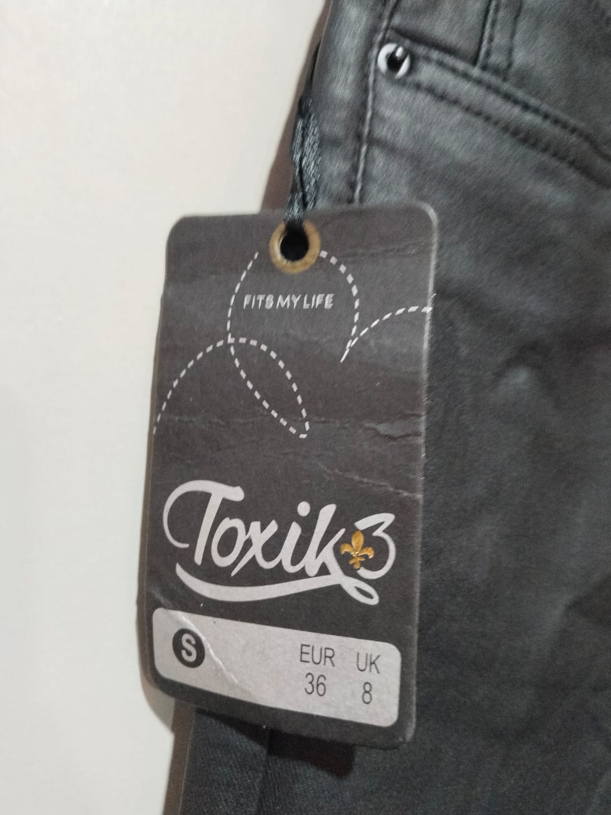 TOXIK|XS/S|WAIST 24|Black Faux Leather Flare Pants