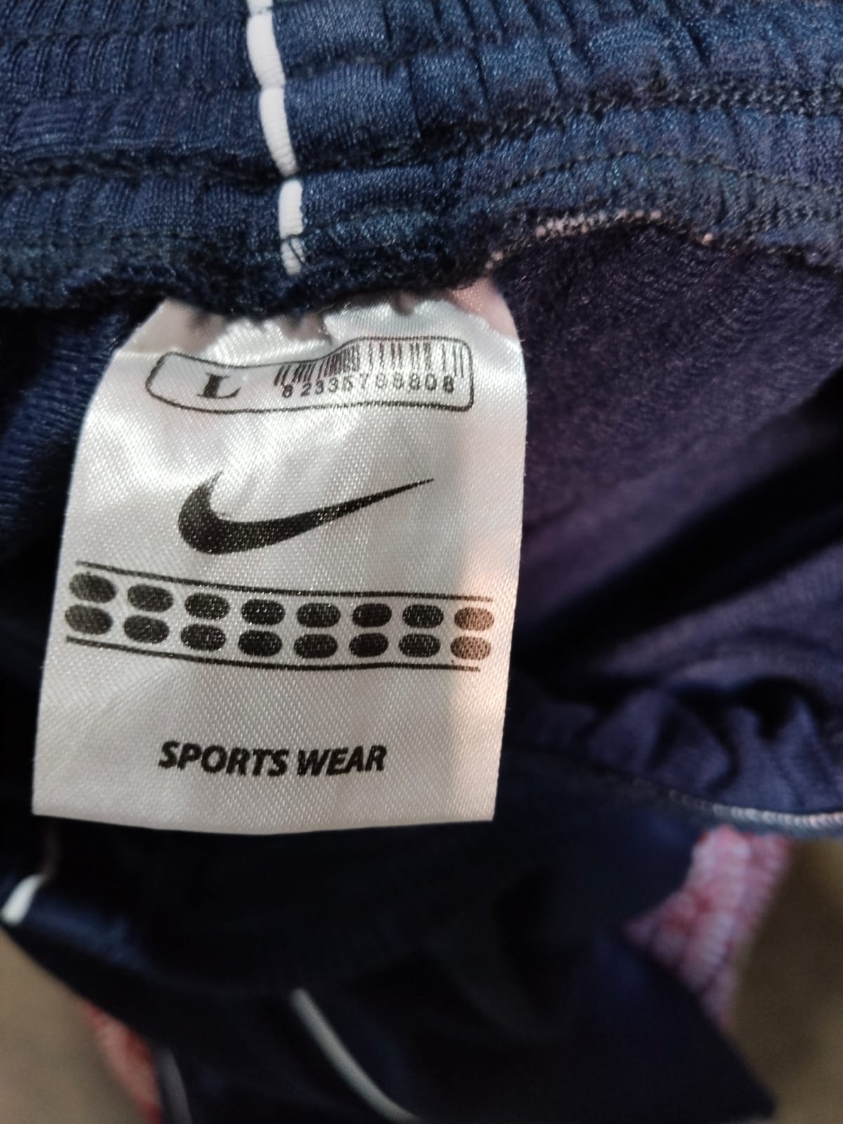 NIKE|L|WAIST 26| Navy Blue Wide-Leg Track Pants