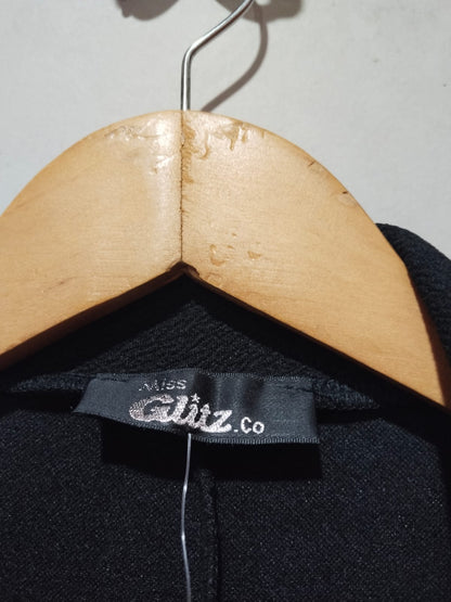 MISS GLITZ CO|L/XL|BUST 22|Black Belted Midi Blazer Dress