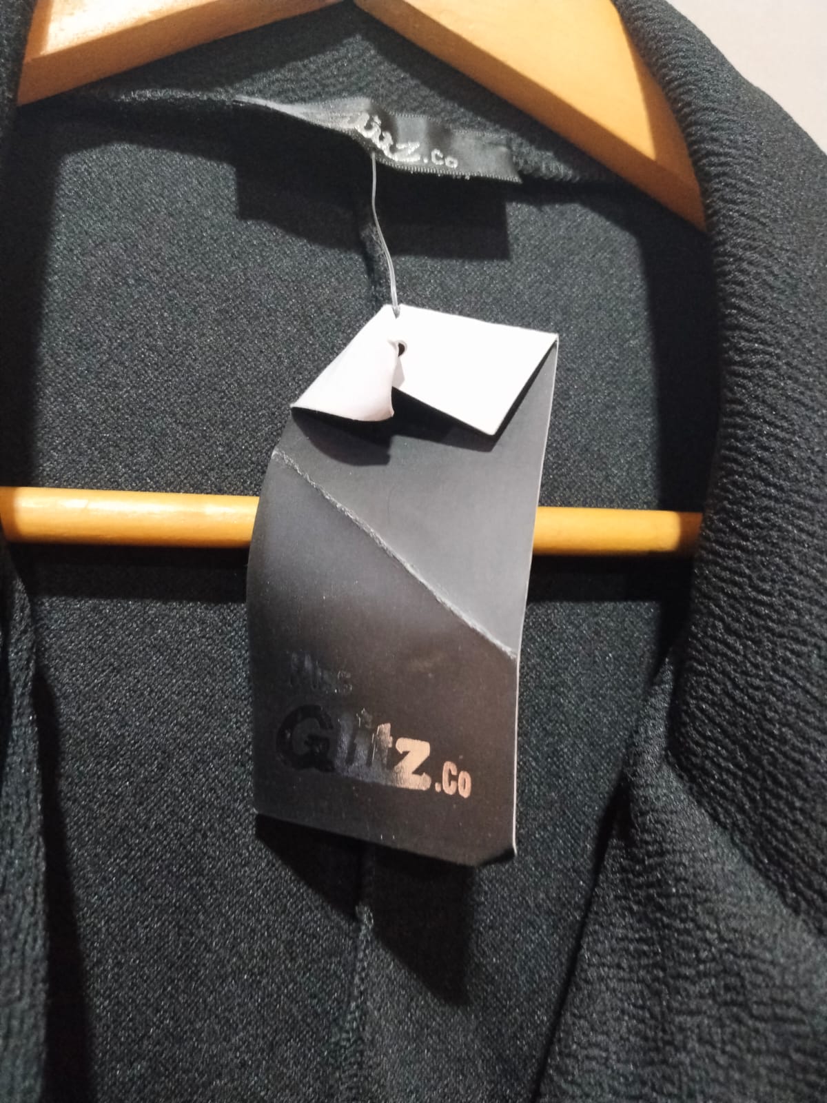 MISS GLITZ CO|L/XL|BUST 22|Black Belted Midi Blazer Dress