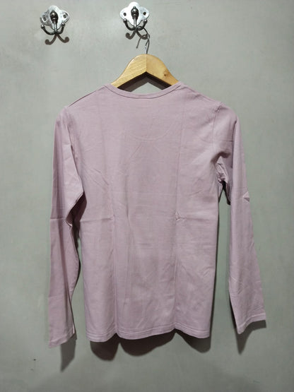 ORGANICS BY SERRA|M|BUST 18.5|Dusty Pink Long-Sleeved T-Shirt