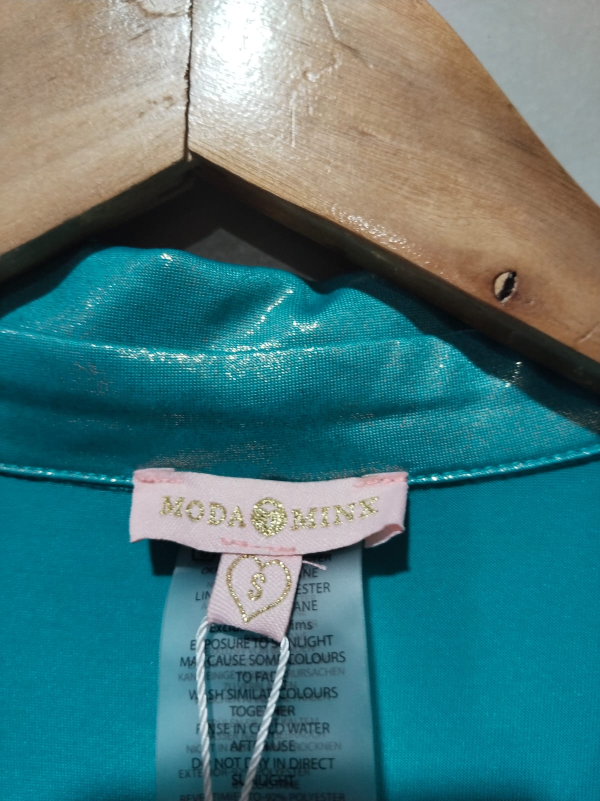 MODA MINX|S/M|BUST 21|Oversized Metallic Lame Shirt