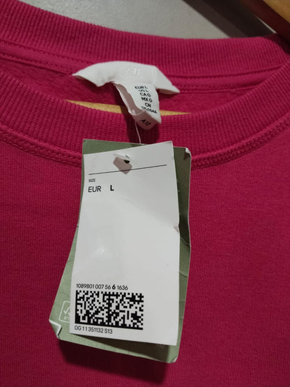 H&M|L|XL|BUST 25|Pink Oversized Crewneck Sweatshirt