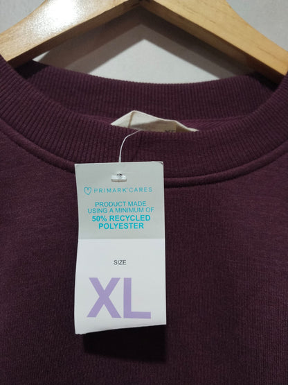 PRIMARK |L\XL|BUST 16|Women's Burgundy Drop Shoulder Jumper