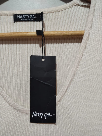 NASTY GAL|M|BUST 14|Rib-knit bodycon dress
