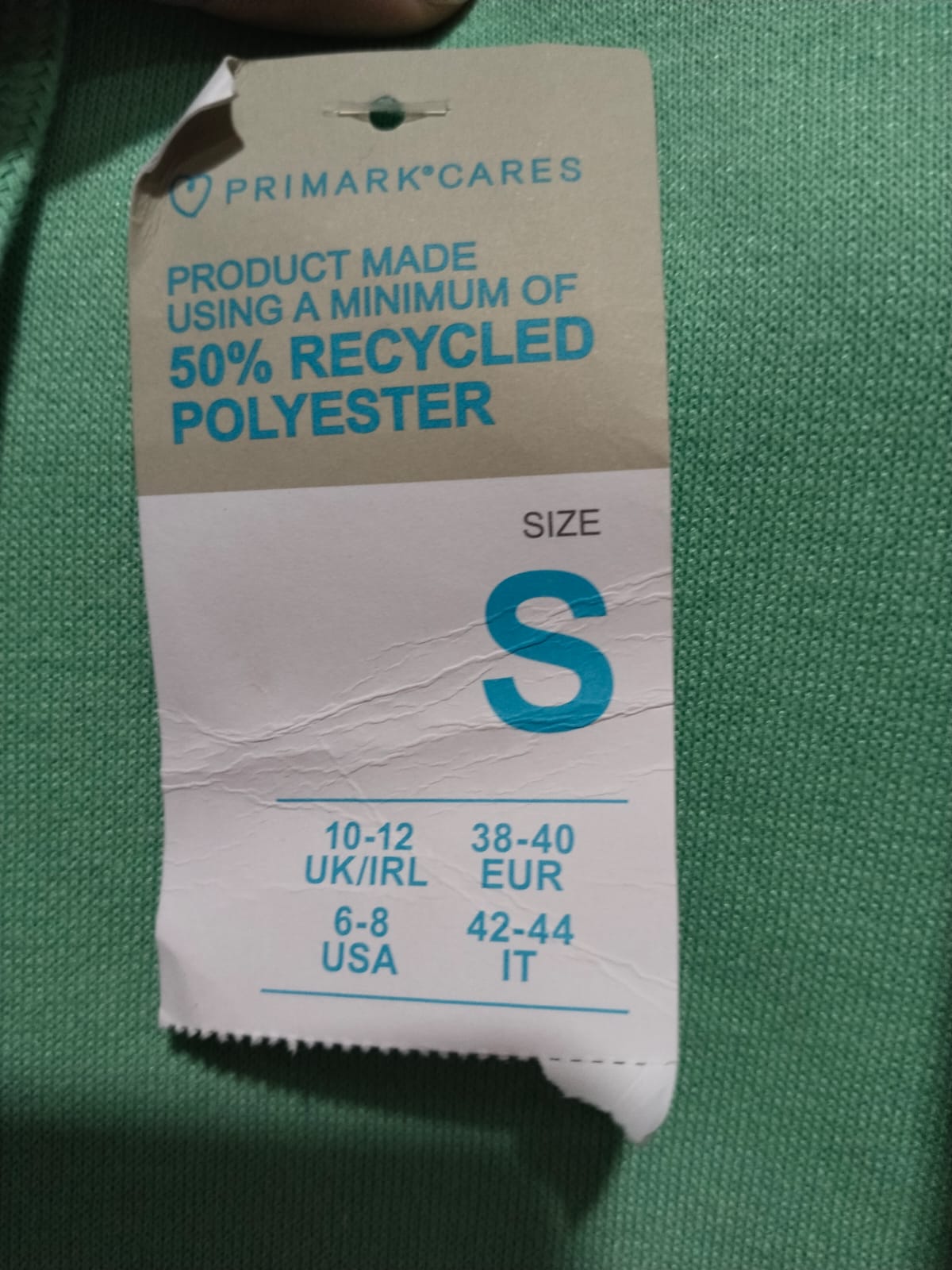 PRIMARK|S/M|BUST 22 MINT GREEN BLANK HOODIE