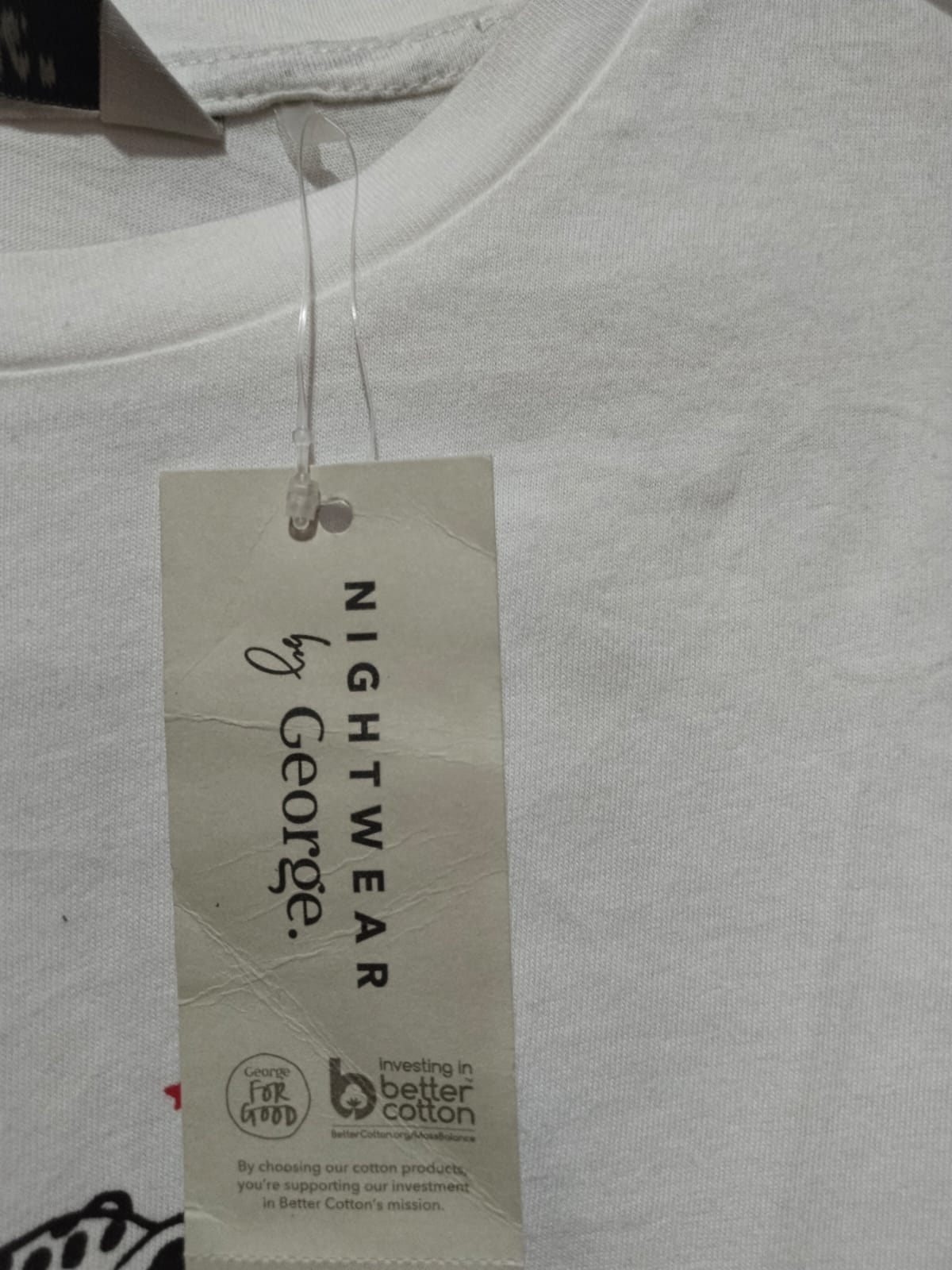 GEORGE|M|BUST 19|White Cheetah Short Sleeve Top