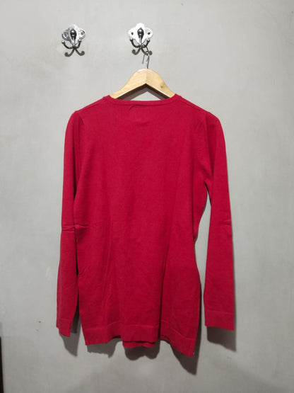 SEASONS GREETINGS|M/L|BUST 19|WOMEN'S CHRISTMAS JUMPER TUNIC