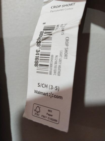 NO BOUNDARIES|S|WAIST26| ATHLETA DOWNPLAY SHORTIE HEATHER GRAY