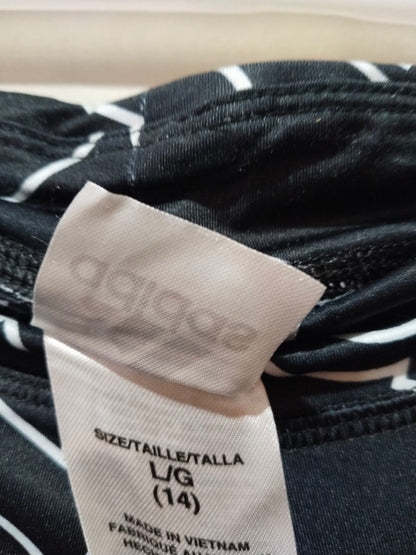 ADIDAS|XS|WAIST 24|ESSENTIALS LOGO ALLOVER PRINT LEGGINGS.