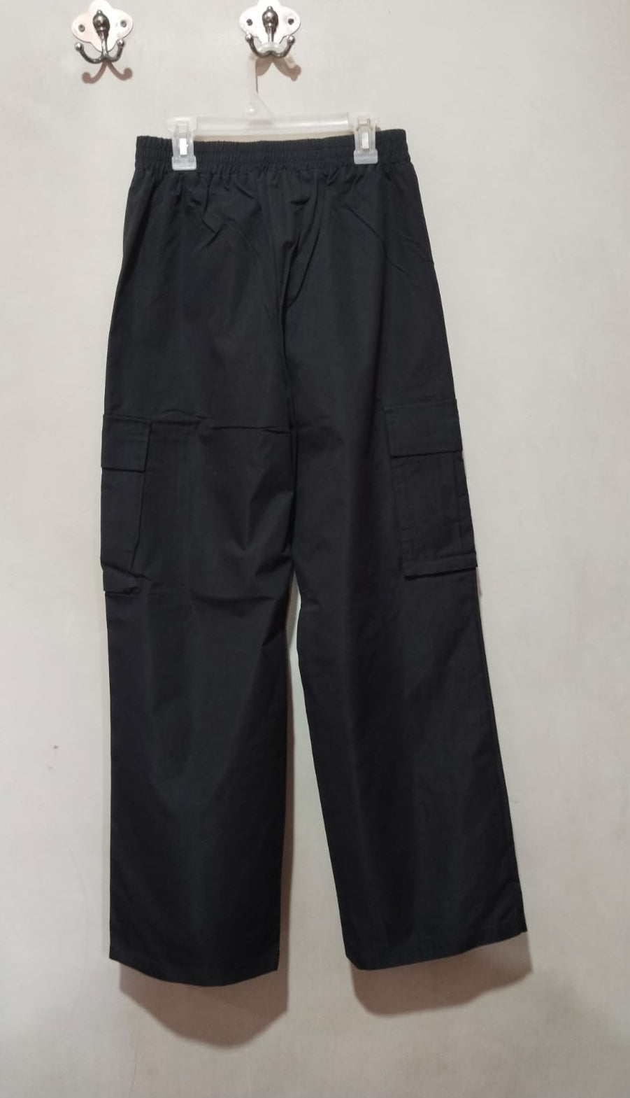 SHEIN |S\M|WAIST 26| BLACK WIDE LEG CARGO PANTS