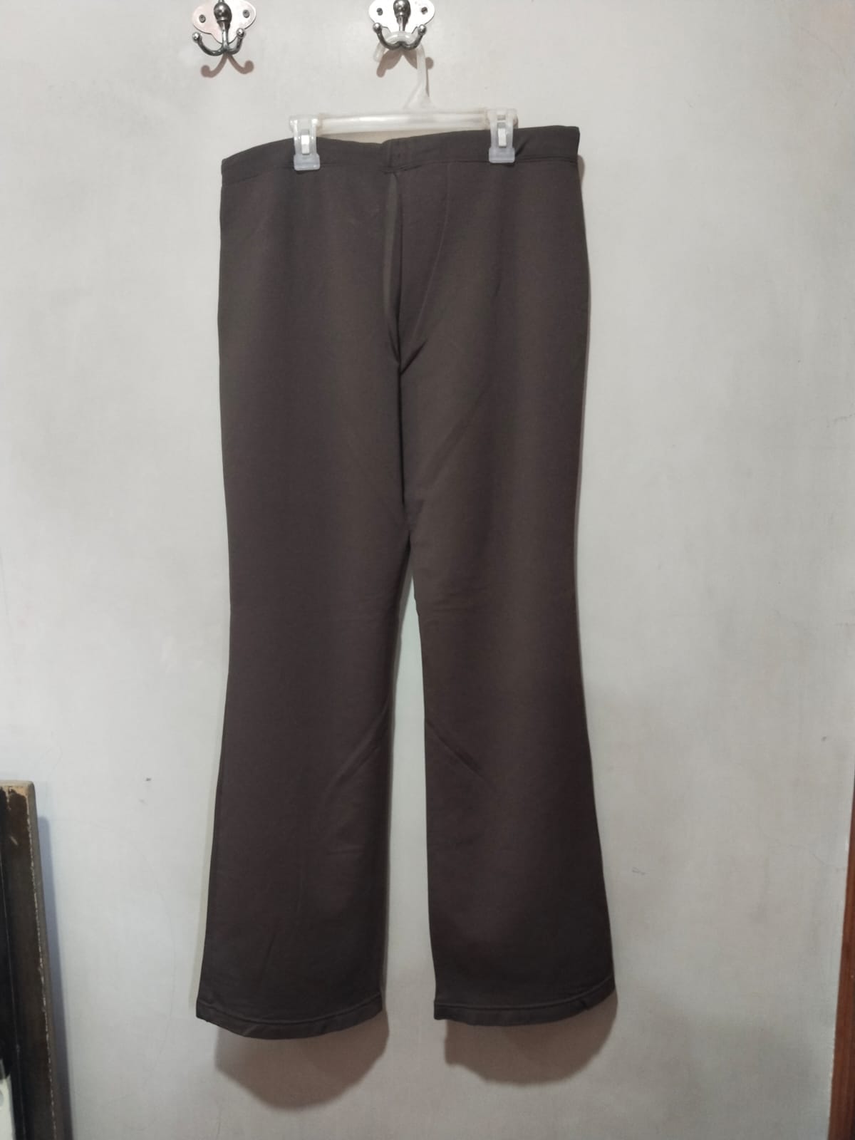 PAPAYA|L|WAIST 32|DARK COFFEE BROWN DRAWSTRING FLARE PANTS