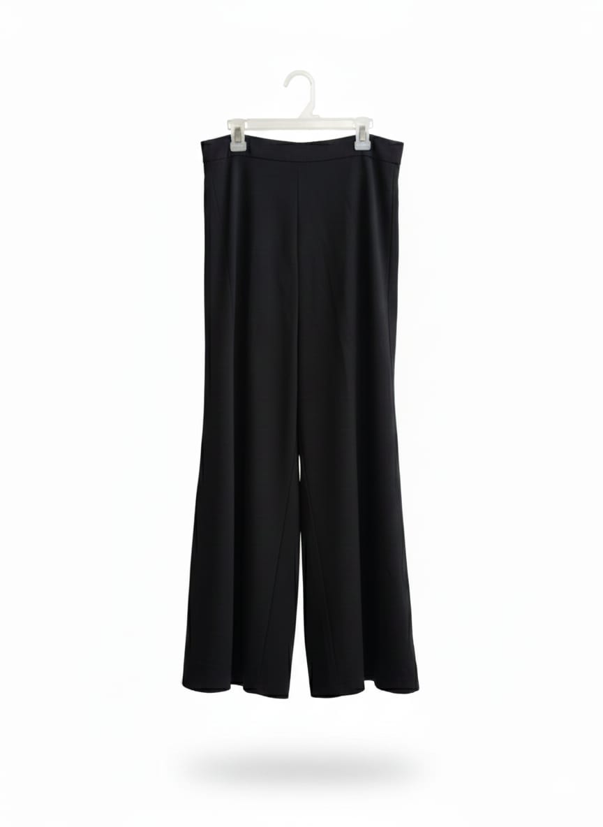 ZARA WOMAN|M|WAIST 30|BLACK WIDE-LEG TROUSERS or BLACK PALAZZO PANTS