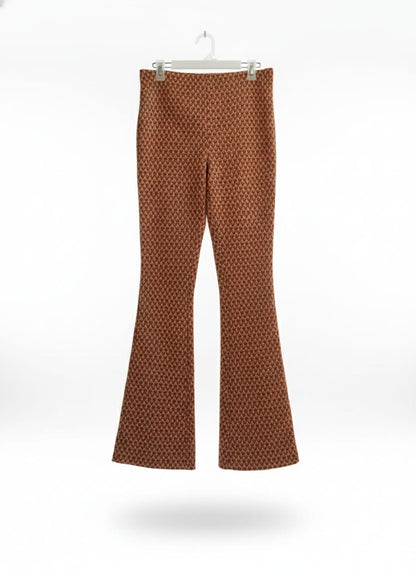 MNG |L| WAIST 30| C8| GEOMETRIC FLARED TROUSERS