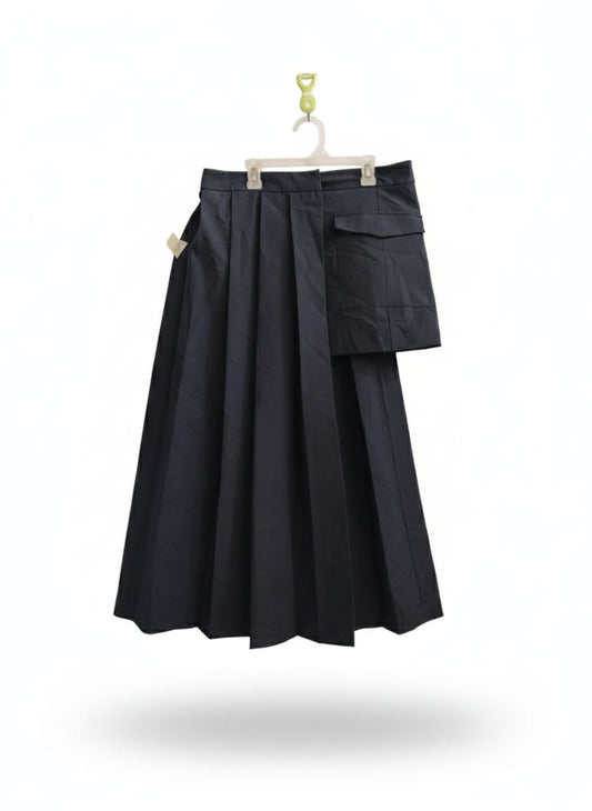 ZARA|M/L|WAIST 32|PLEATED MIDI SKIRT