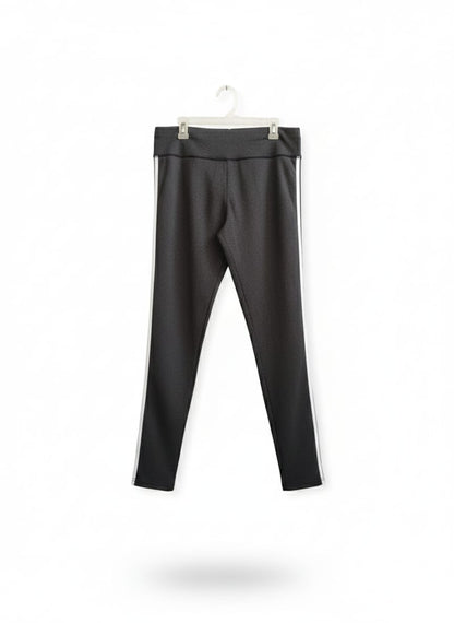 SHEIN|XL|WAIST 30|DARK GREY ATHLETIC LEGGINGS WITH WHITE SIDE STRIPE