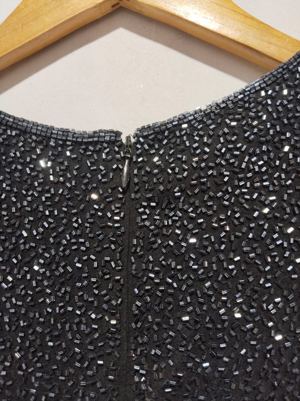 SEAN COLLECTION|XS|S|BUST 15|BLACK LONG SLEEVE BEADED MAXI DRESS