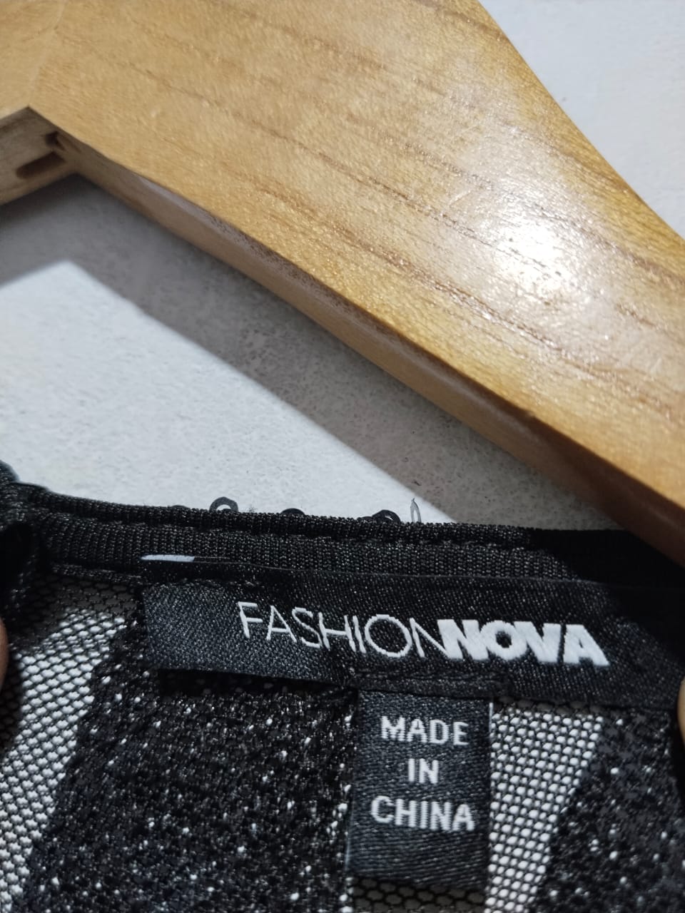 FASHION NOVA|XS/S|BUST 13|BLACK LONG SLEEVE SEQUIN MINI DRESS