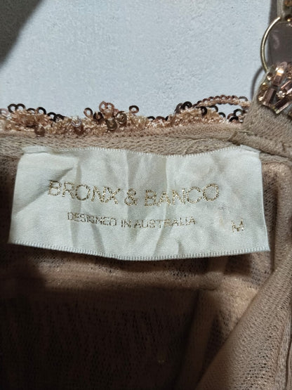 BRONX&BANCO|S/M|BUST 15|ISLE SEQUIN FRINGE MINI DRESS