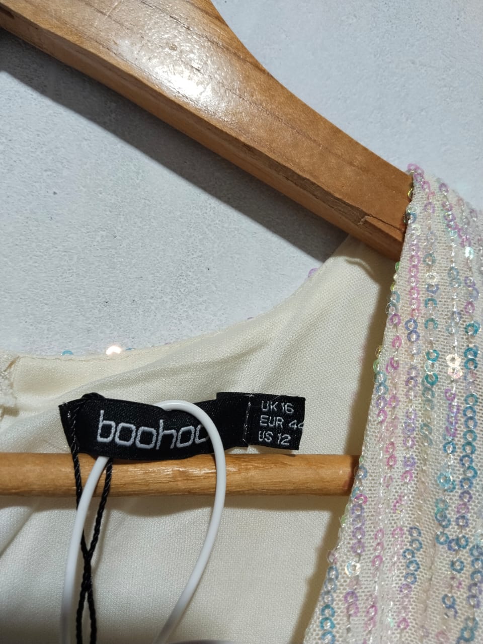 BOOHOO|XL|BUST 18|PLUS SEQUIN PLUNGE TIERED SKATER DRESS