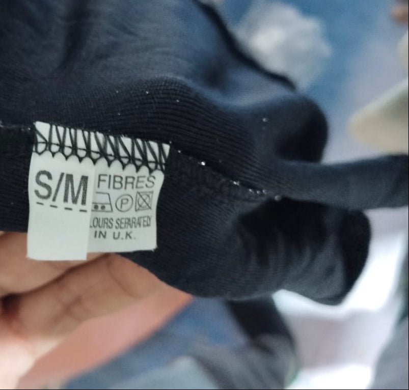 LAKELAND|S/M|BUST 15|BLACK SLEEVELESS METALLIC LONGLINE CARDIGAN