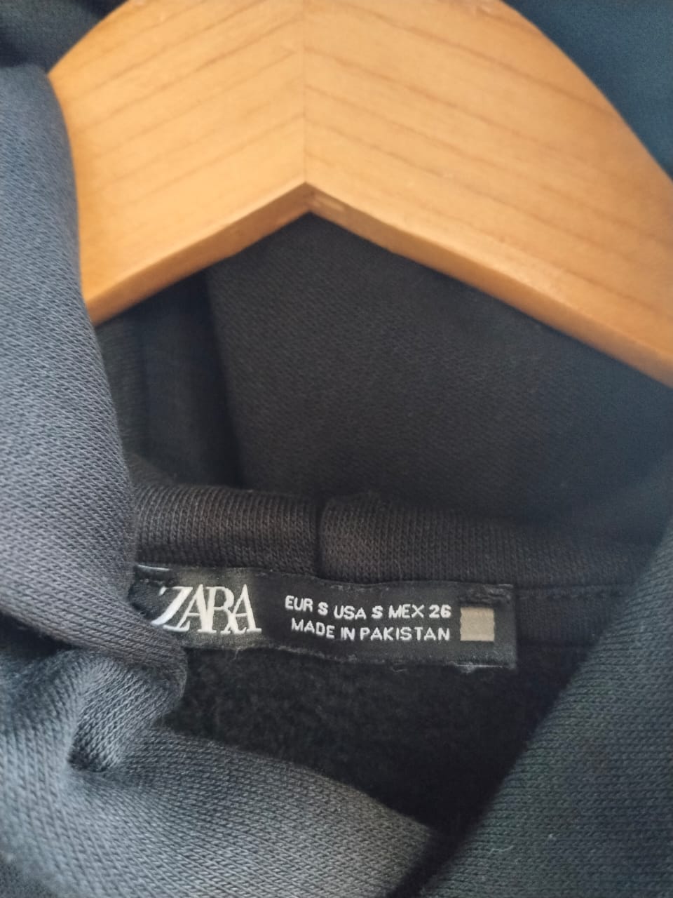 ZARA|S/M|BUST 23| BLACK OVERSIZED HOODIE