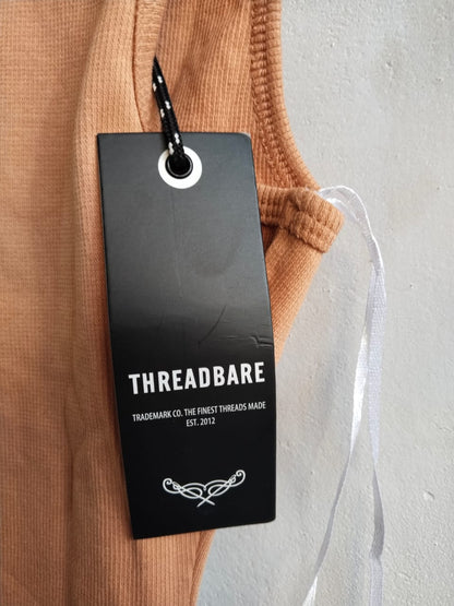 THREADABLE|M|BUST 15|BROWN RIBBED SLEEVELESS TURTLENECK BODYSUIT