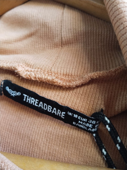 THREADABLE|M|BUST 15|BROWN RIBBED SLEEVELESS TURTLENECK BODYSUIT