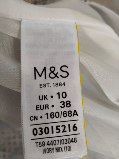 MARK&SPENCER|M|WAIST 30| TWEED PLAID PENCIL MIDI SKIRT