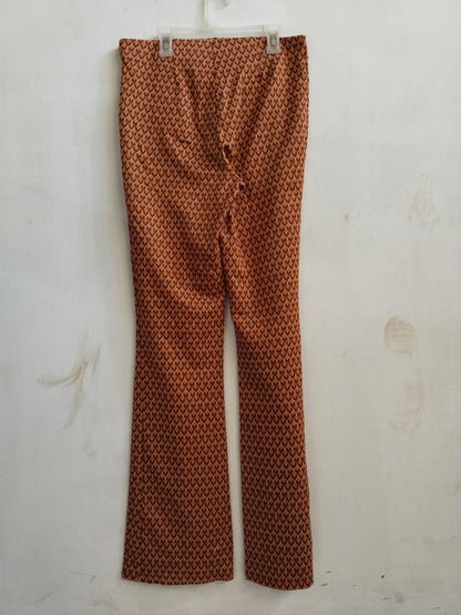 MNG |L| WAIST 30| C8| GEOMETRIC FLARED TROUSERS