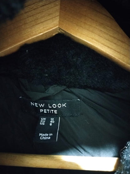 NEWLOOK|M|BUST 20|BLACK HOODED PUFFER JACKET