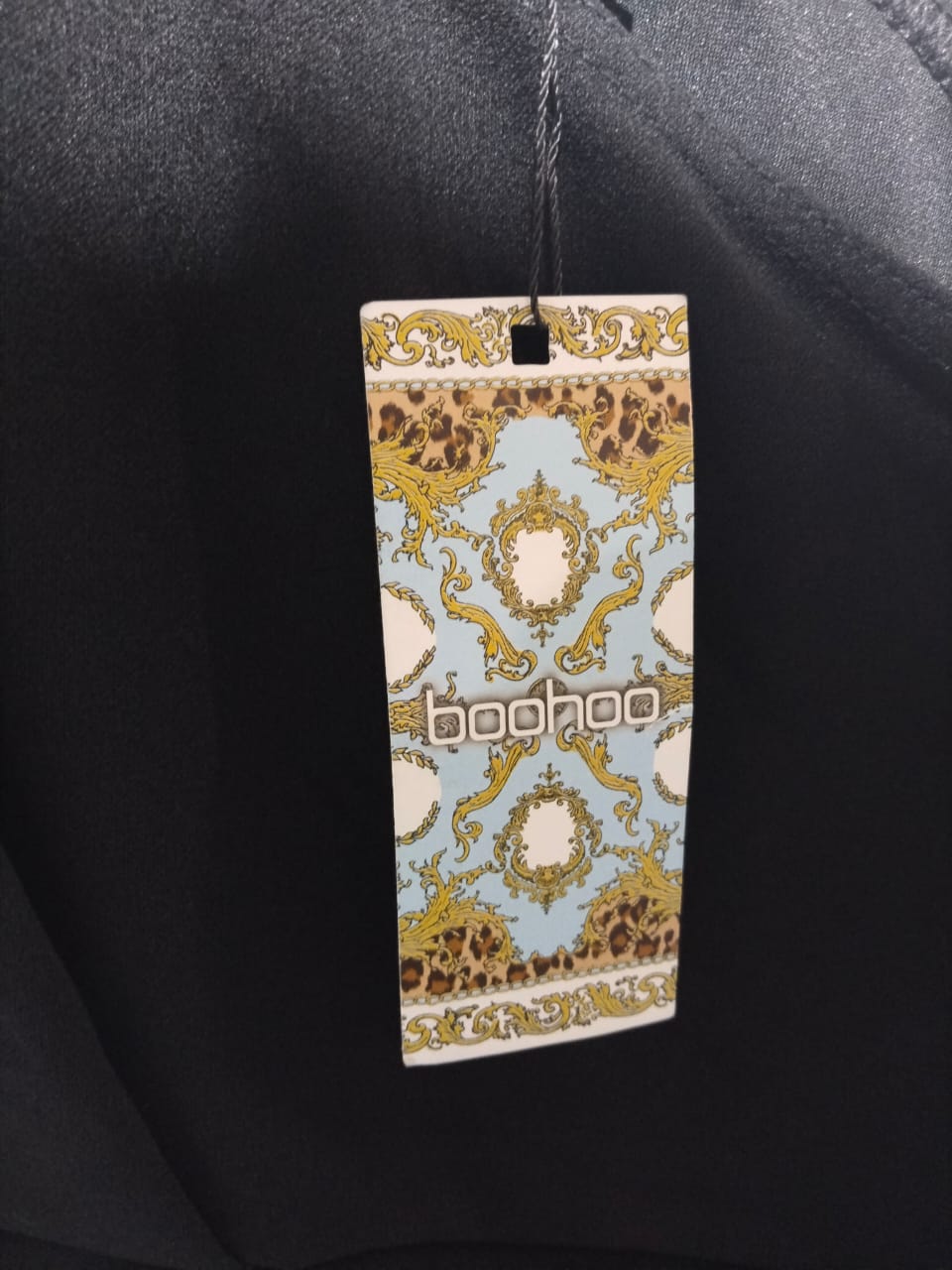 BOOHOO|L/XL|BUST 18|BLACK ONE-SHOULDER DRAPED TULIP HEM MIDI DRESS.