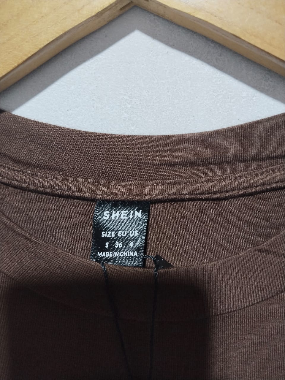 SHEIN|S|BUST 15|LUNE CREW NECK LONG SLEEVE MAXI MOCHA BROWN DRESS