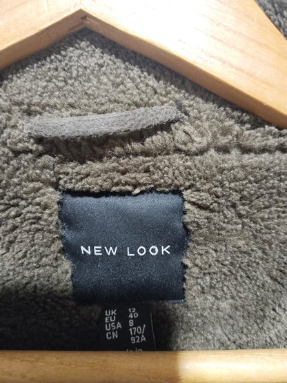 NEWLOOK|M|BUST 20|Faux Shearling Aviator Jacket