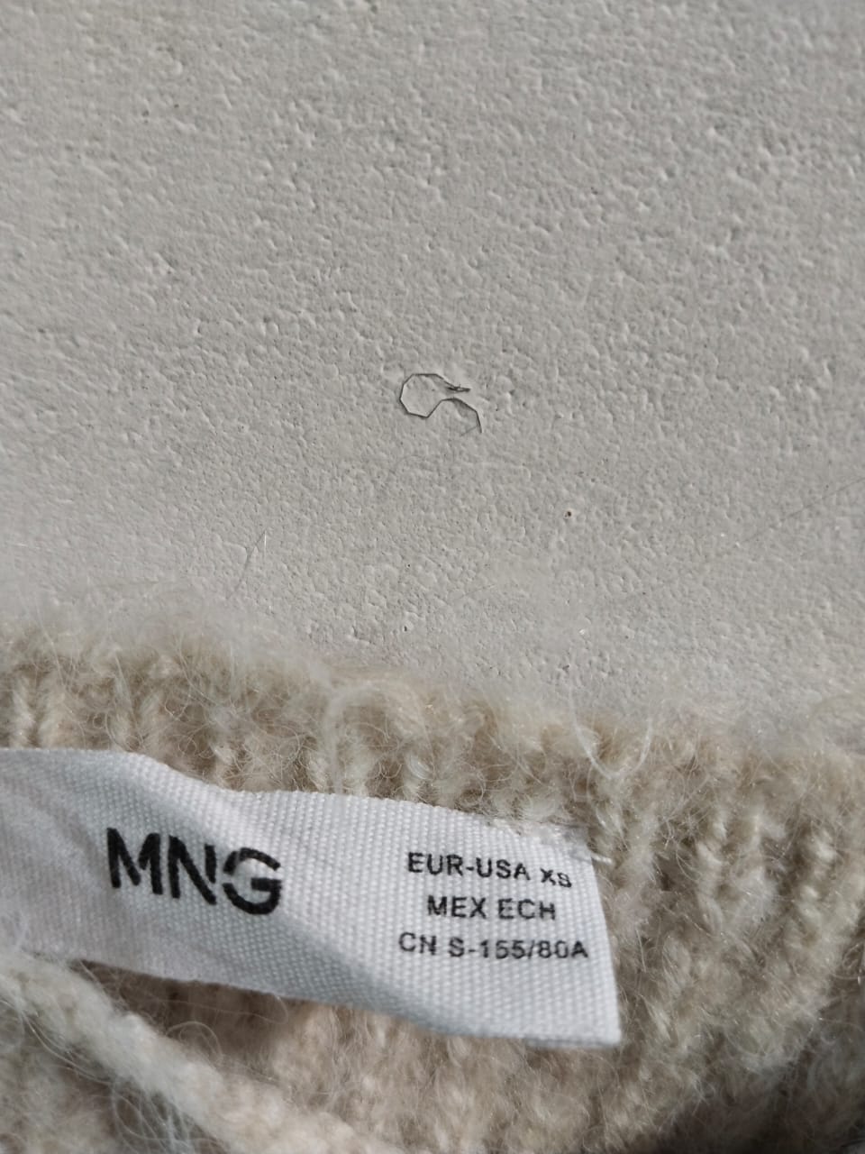 MNG |XS|BUST 13|BEIGE RIBBED KNIT CROP TOP WITH GOLD CHAINS